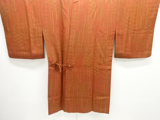 縞に格子模様ロング道中着